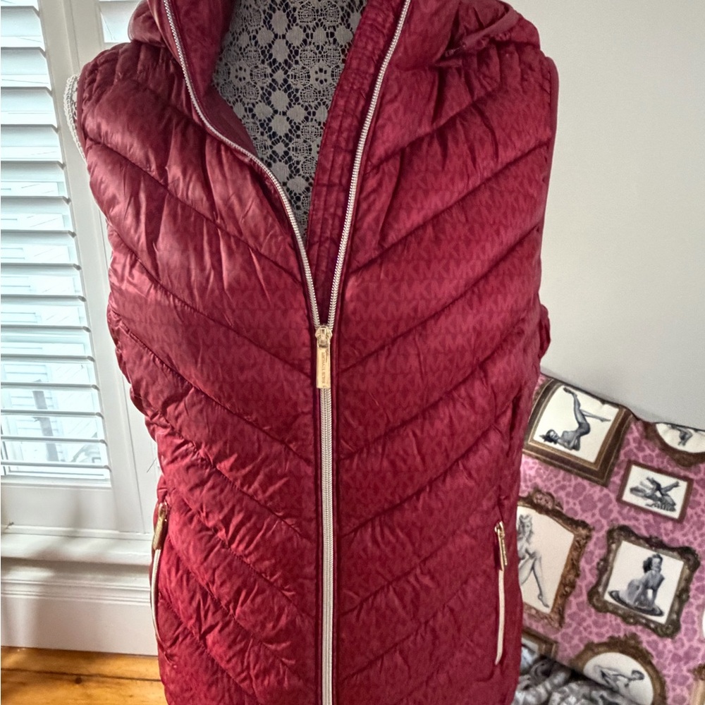 Michael Kors Cherry Quilted Vest